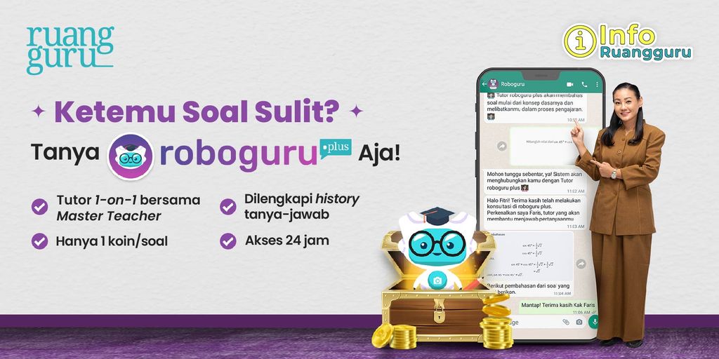 Ketemu Soal Sulit? Tanya Roboguru Plus Aja!